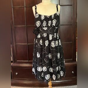 Black and White Floral Dress